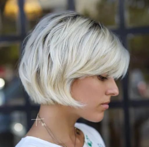 Feminine Jaw-Length Shaggy Bob