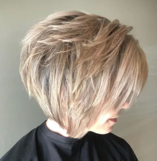 Chic Blonde Bob with Shaggy Layers