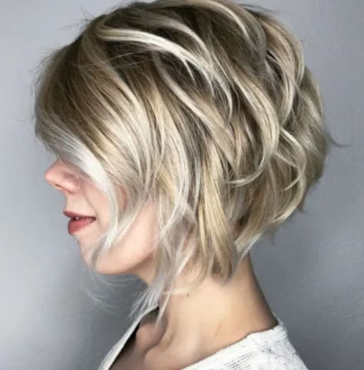 Golden Bob with Silver Highlights