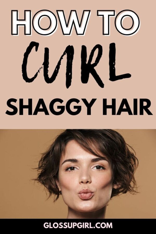 how to curl short shaggy hair 