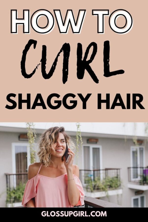 how to curl short shaggy hair 