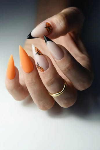 cute pumpkin nail