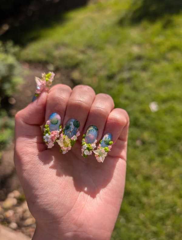 Fairy Garden press on nails