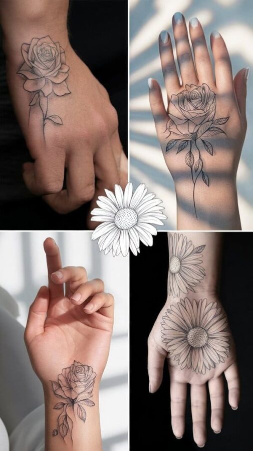 cool hand tattoo idea