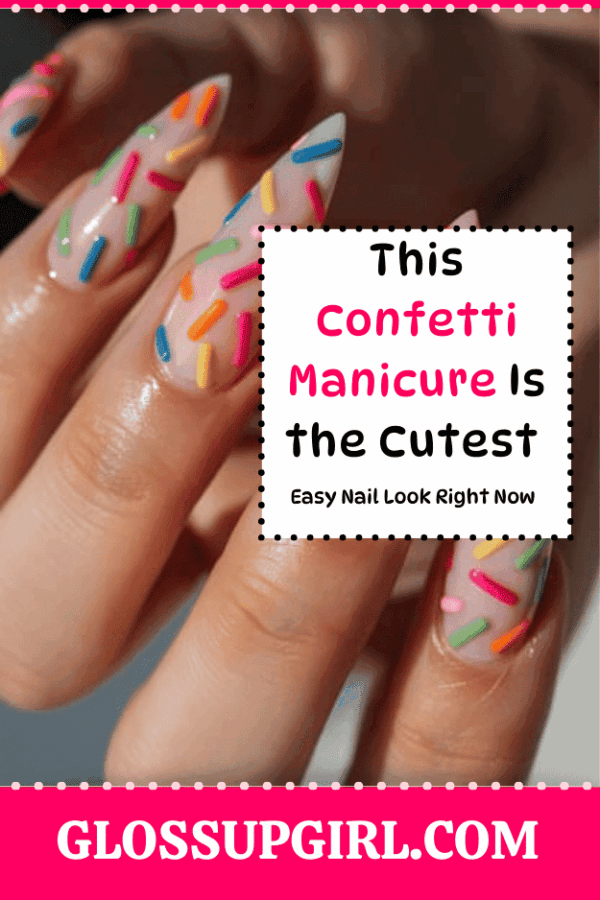 DIY Confetti Manicure